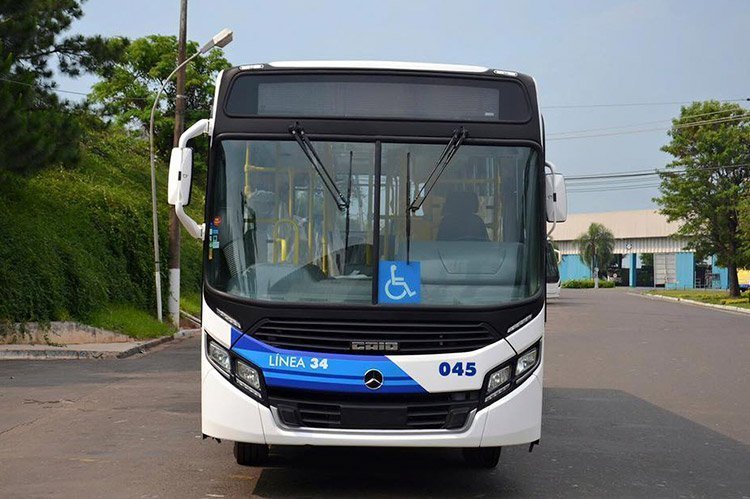 Los buses de la Línea 34 ya están en Foz de Iguazú. (Foto: Cetrapam)