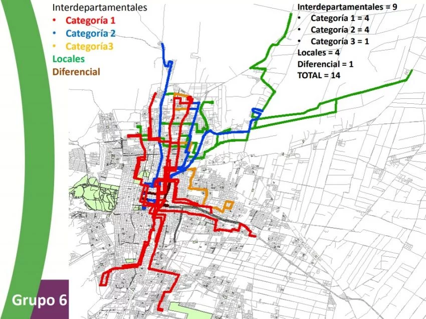 Uno por uno: así serán los nuevos recorridos de los micros en Mendoza ...