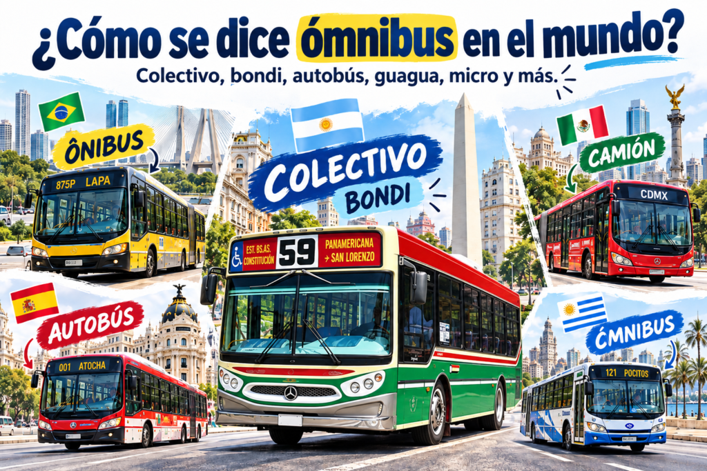Del bondi al “machimbombo”: cómo se llama al colectivo en distintos países del mundo